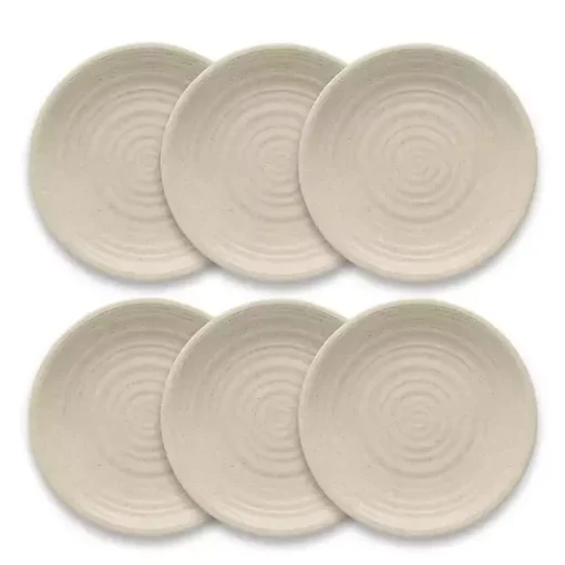 Natural Madden Melamine Dinner Plates, Set of 6
