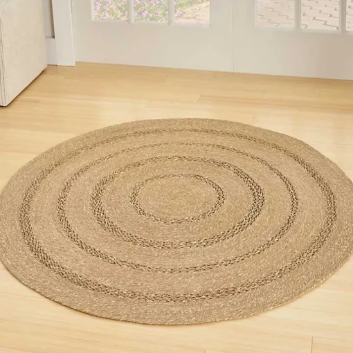 Natural Seagrass Indoor/Outdoor Area Rug, 4x4