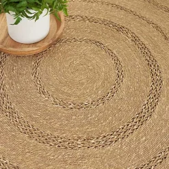 Natural Seagrass Indoor/Outdoor Area Rug, 4x4