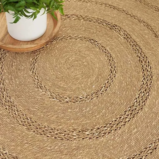 Natural Seagrass Indoor/Outdoor Area Rug, 4x4