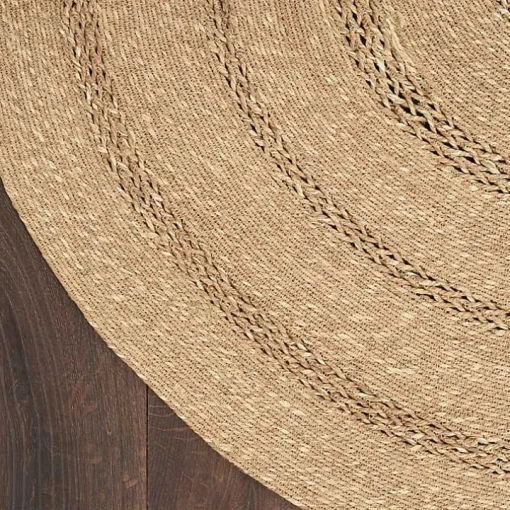 Natural Seagrass Indoor/Outdoor Area Rug, 4x4