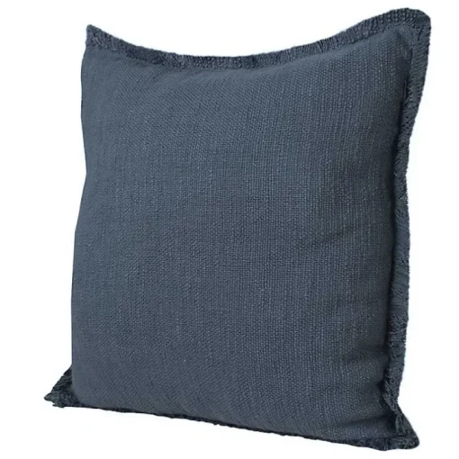 Navy Blue Handwoven Appen Throw Pillow