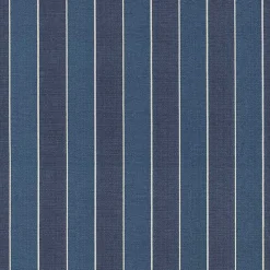 Navy Blue Striped Outdoor Seat Cushions, Set of 2