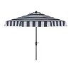 Navy Stripe Auto Tilt 9 ft. Outdoor Umbrella