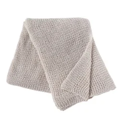 Neutral Soft Knitted Throw
