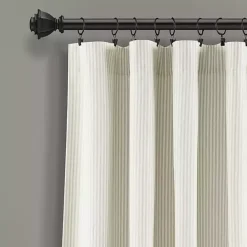 Neutral Vintage Stripe Curtain Panel Set, 84 in.