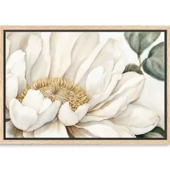 Open Bloom Framed Canvas Art Print