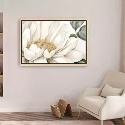 Open Bloom Framed Canvas Art Print