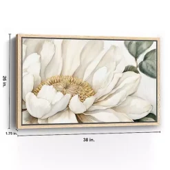 Open Bloom Framed Canvas Art Print