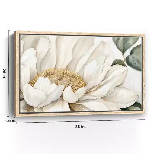 Open Bloom Framed Canvas Art Print