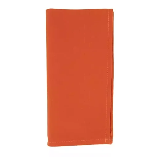 Orange Everyday Polyester Cloth Napkins, Set of 12