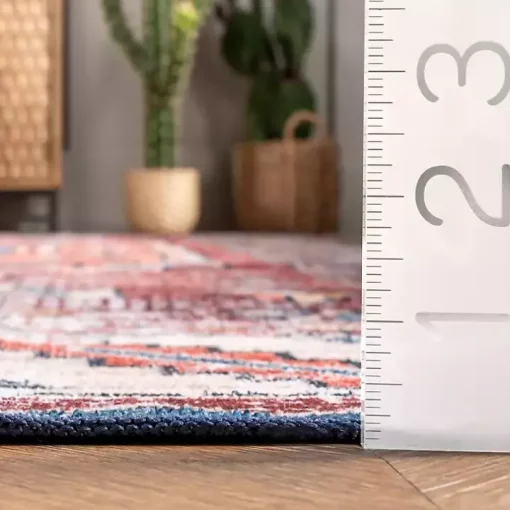 Orange Faded Medallion Washable Runner