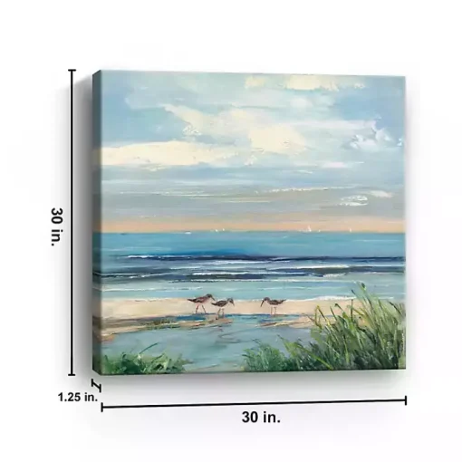 Paradise Beach Canvas Art Print, 30x30 in.