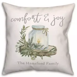 Personalized Comfort & Joy Candle Pillow