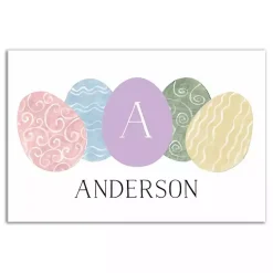 Personalized Monogram Egg Canvas Wall Plaque