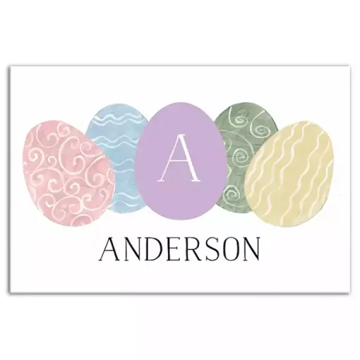 Personalized Monogram Egg Canvas Wall Plaque