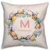 Personalized Monogram Egg Wreath Pillow