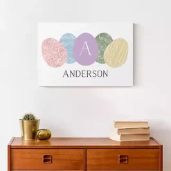 Personalized Monogram Egg Canvas Wall Plaque