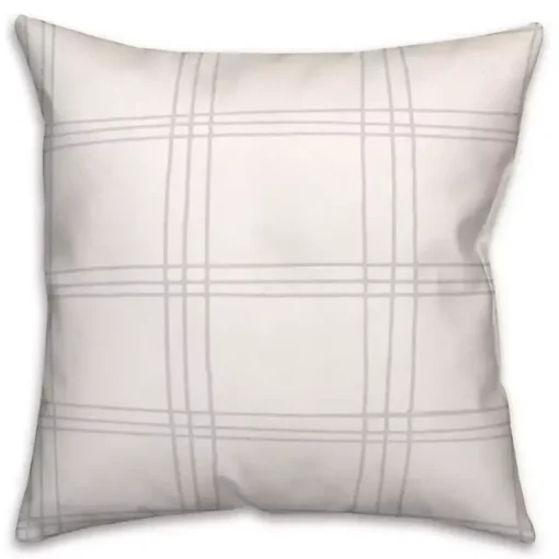 Personalized Plaid Home Holidays Outdoor Pillow