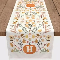 Personalized Pumpkin Floral Table Runner, 90 in.