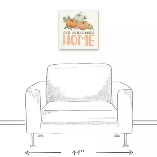 Personalized Pumpkin Home Canvas Art Print