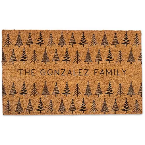 Personalized Tree Doodle Doormat