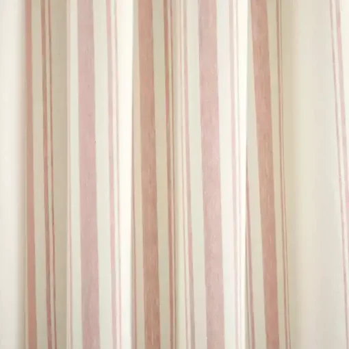 Pink Farmhouse Stripe Curtain Panel Set, 84 in.