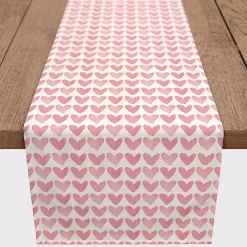 Pink Hearts Cotton Twill Valentine's Runner