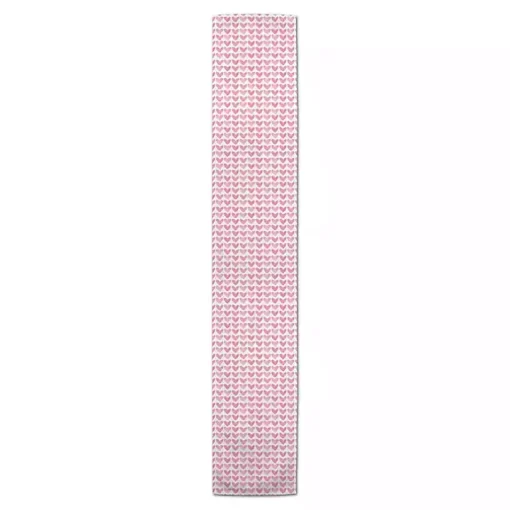 Pink Hearts Cotton Twill Valentine's Runner