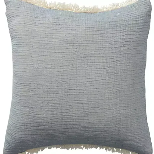 Powder Gauze Organic Fringe Throw Pillow