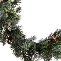 Pre-Lit Carolina Pine Christmas Garland, 9 ft.