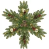 Pre-Lit Snow Sprinkled Christmas Snowflake Wreath