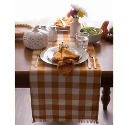 Pumpkin Spice Checkered Table Runner