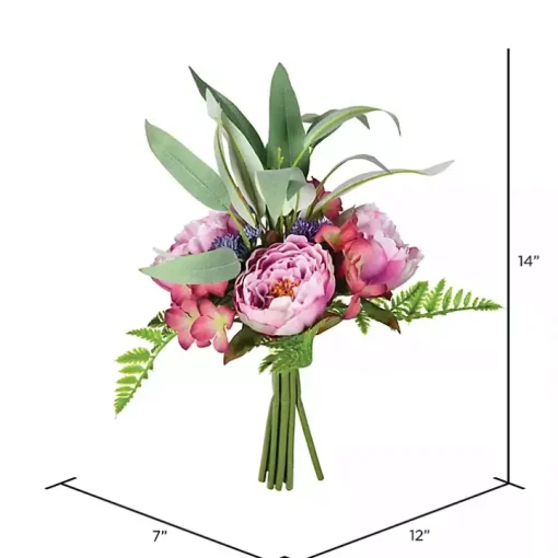 Purple Peony Bouquet, Set of 2