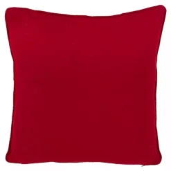 Red Background White Snowflakes Christmas Pillow
