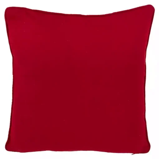 Red Background White Snowflakes Christmas Pillow