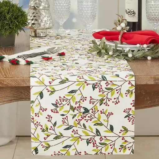 Red Berry Delight Cotton Runner