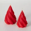 Red Christmas Tree Kitira Candles, Set of 2