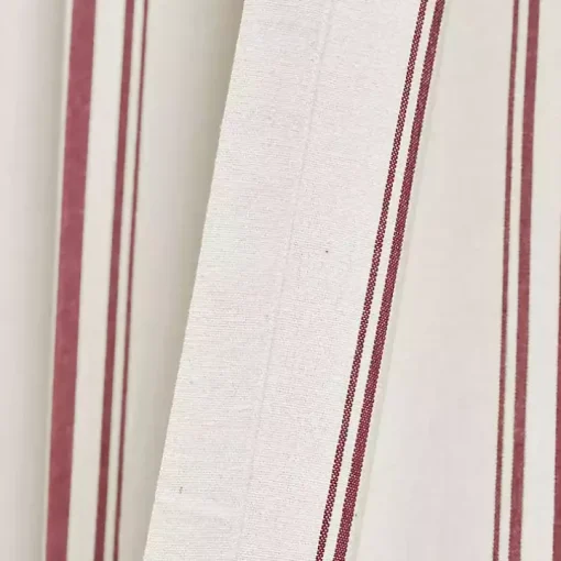 Red Farmhouse Stripe Curtain Panels, Set of 2