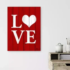 Red Heart Love Canvas Art Print