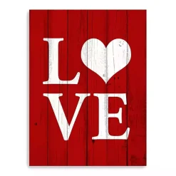 Red Heart Love Canvas Art Print