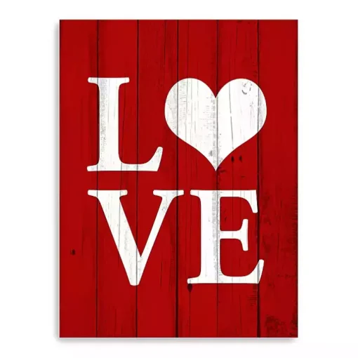 Red Heart Love Canvas Art Print