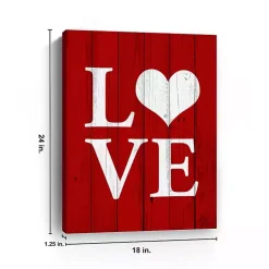 Red Heart Love Canvas Art Print