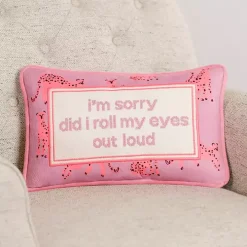 Roll My Eyes Cheetah Lumbar Pillow