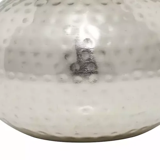 Round Silver Jar with Mango Wood Lid