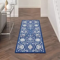Royal Blue Floral Motif Runner