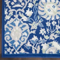 Royal Blue Floral Motif Runner