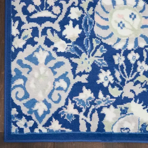 Royal Blue Floral Motif Runner
