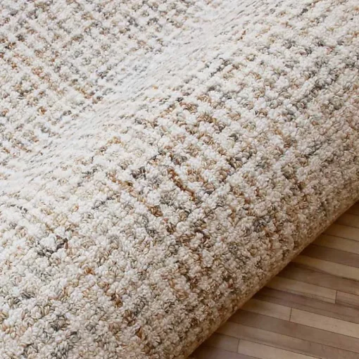Rust & Beige Geometric Wool Area Rug