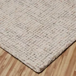 Rust & Beige Geometric Wool Area Rug